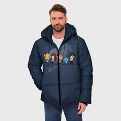 Куртка зимняя мужская Хвост Феи, цвет: 3D-красный — фото 2