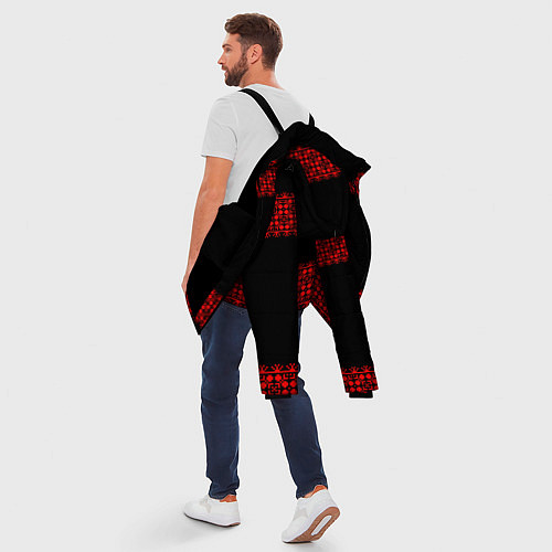 Мужская зимняя куртка Славянский орнамент (на чёрном) / 3D-Черный – фото 5