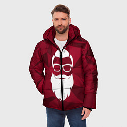 Куртка зимняя мужская Санта хипстер, цвет: 3D-черный — фото 2