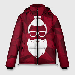 Куртка зимняя мужская Санта хипстер, цвет: 3D-красный