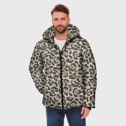 Куртка зимняя мужская Шкура леопарда, цвет: 3D-черный — фото 2