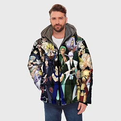 Куртка зимняя мужская Аниме, цвет: 3D-светло-серый — фото 2