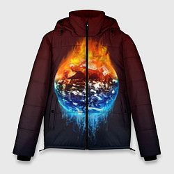 Куртка зимняя мужская Огонь против воды, цвет: 3D-черный