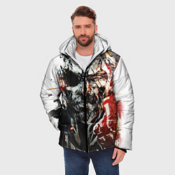 Куртка зимняя мужская Metal gear solid 5, цвет: 3D-красный — фото 2