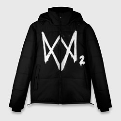 Куртка зимняя мужская Watch Dogs 2 лого, цвет: 3D-черный