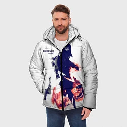 Куртка зимняя мужская Watch Dogs 2, цвет: 3D-светло-серый — фото 2
