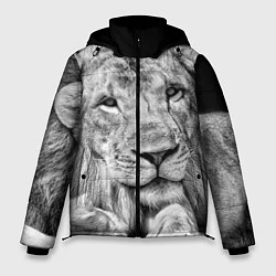 Куртка зимняя мужская Милый лев, цвет: 3D-красный