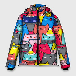 Куртка зимняя мужская Отряд котиков, цвет: 3D-черный