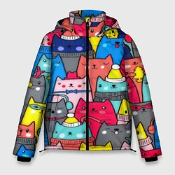 Куртка зимняя мужская Отряд котиков, цвет: 3D-светло-серый