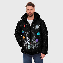 Куртка зимняя мужская Космический жонглер, цвет: 3D-красный — фото 2
