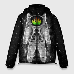Куртка зимняя мужская Музыкальный космонавт, цвет: 3D-черный