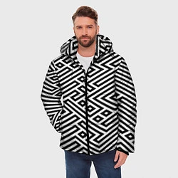 Куртка зимняя мужская Optical illusion, цвет: 3D-черный — фото 2
