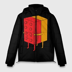 Куртка зимняя мужская Влюбленное лего, цвет: 3D-черный
