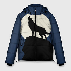 Куртка зимняя мужская Вой на луну, цвет: 3D-черный