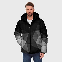 Куртка зимняя мужская Abstract gray, цвет: 3D-красный — фото 2