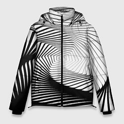 Куртка зимняя мужская Оптический узор, цвет: 3D-черный