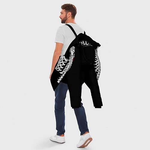 Мужская зимняя куртка Кукрыниксы: Скелет / 3D-Черный – фото 5