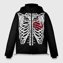 Куртка зимняя мужская Кукрыниксы: Скелет, цвет: 3D-черный