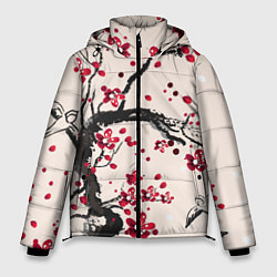 Куртка зимняя мужская Сакура, цвет: 3D-черный