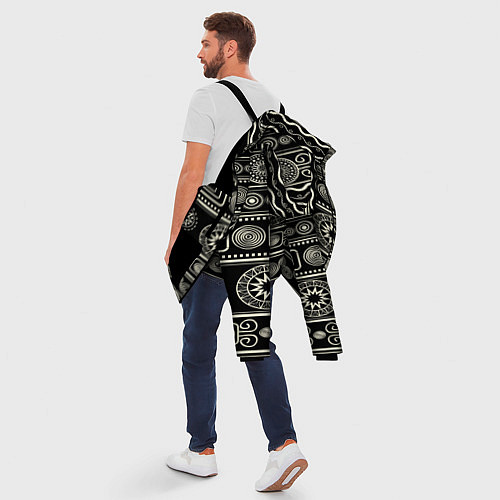 Мужская зимняя куртка Африканский мотив / 3D-Черный – фото 5