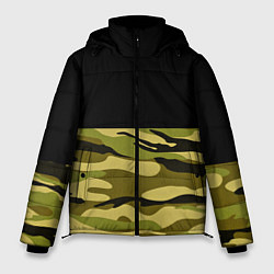 Куртка зимняя мужская Лесной Камуфляж, цвет: 3D-черный