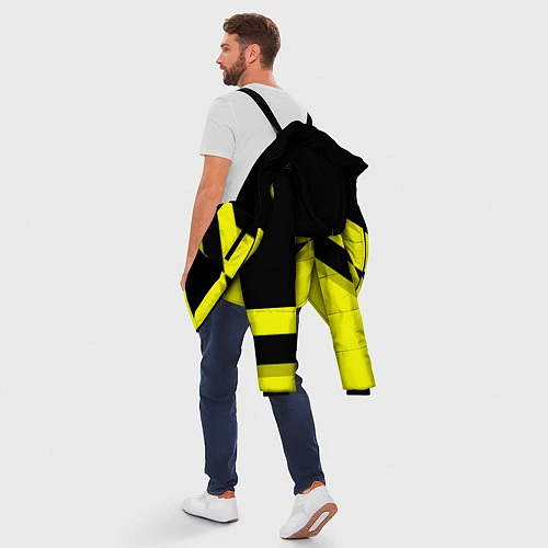 Мужская зимняя куртка BVB FC: Yellow style / 3D-Черный – фото 5