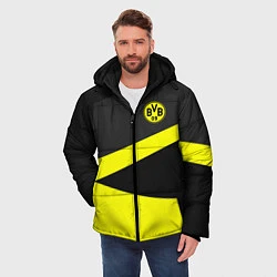 Куртка зимняя мужская FC Borussia: Sport Geometry, цвет: 3D-красный — фото 2