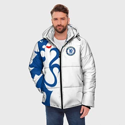 Куртка зимняя мужская FC Chelsea: White Lion, цвет: 3D-черный — фото 2