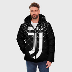 Куртка зимняя мужская FC Juventus: Black Lines, цвет: 3D-черный — фото 2
