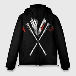 Куртка зимняя мужская Викинги, цвет: 3D-черный