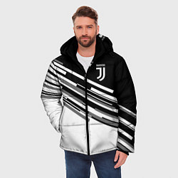 Куртка зимняя мужская FC Juventus: B&W Line, цвет: 3D-черный — фото 2
