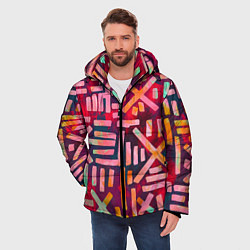 Куртка зимняя мужская Geometry Etnic, цвет: 3D-черный — фото 2