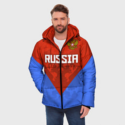 Куртка зимняя мужская Russia Red & Blue, цвет: 3D-светло-серый — фото 2