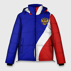 Куртка зимняя мужская Герб РФ Триколор, цвет: 3D-светло-серый