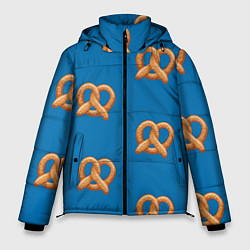 Куртка зимняя мужская Любитель крендельков, цвет: 3D-черный