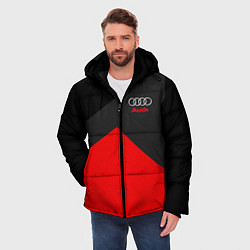 Куртка зимняя мужская Audi: Red Sport, цвет: 3D-черный — фото 2
