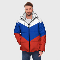 Куртка зимняя мужская Российский триколор, цвет: 3D-черный — фото 2