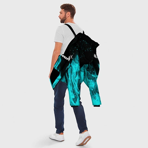 Мужская зимняя куртка R6S: Turquoise Flame / 3D-Черный – фото 5
