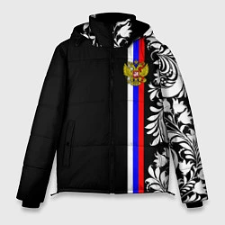 Куртка зимняя мужская Россия: цветочная коллекция, цвет: 3D-светло-серый