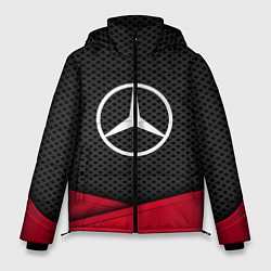 Куртка зимняя мужская Mercedes Benz: Grey Carbon, цвет: 3D-черный