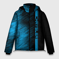 Куртка зимняя мужская Chrysler синие полосы, цвет: 3D-черный
