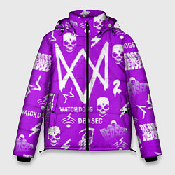 Куртка зимняя мужская Watch Dogs 2: Violet Pattern, цвет: 3D-светло-серый