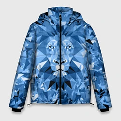 Куртка зимняя мужская Сине-бело-голубой лев, цвет: 3D-светло-серый