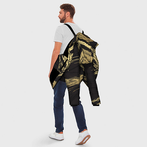 Мужская зимняя куртка Золотой мрамор / 3D-Черный – фото 5