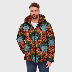 Куртка зимняя мужская Узоры Бохо, цвет: 3D-черный — фото 2