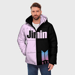 Куртка зимняя мужская BTS Jimin, цвет: 3D-черный — фото 2