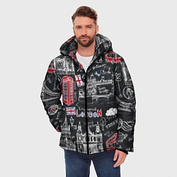 Куртка зимняя мужская Привет Лондон, цвет: 3D-черный — фото 2