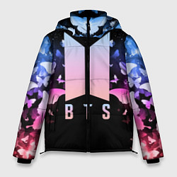 Куртка зимняя мужская BTS: Black Butterflies, цвет: 3D-светло-серый
