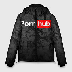 Куртка зимняя мужская PORNHUB AHEGAO, цвет: 3D-черный
