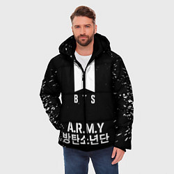 Куртка зимняя мужская BTS ARMY, цвет: 3D-красный — фото 2